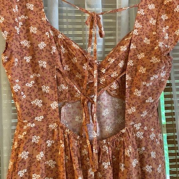 peach floral aeropostale dress - Picture 3 of 4